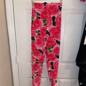 NWT RICHARD QUINN FLORAL VELOUR LEGGINGS